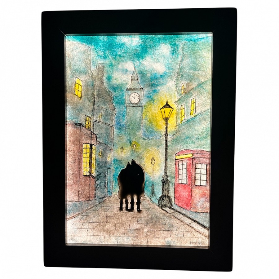 Ζευγάρι στην ομιχλόδη πόλη