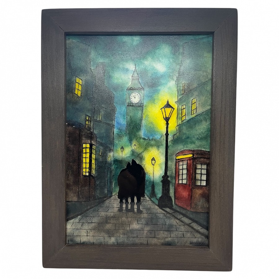 Ζευγάρι στην ομιχλόδη πόλη